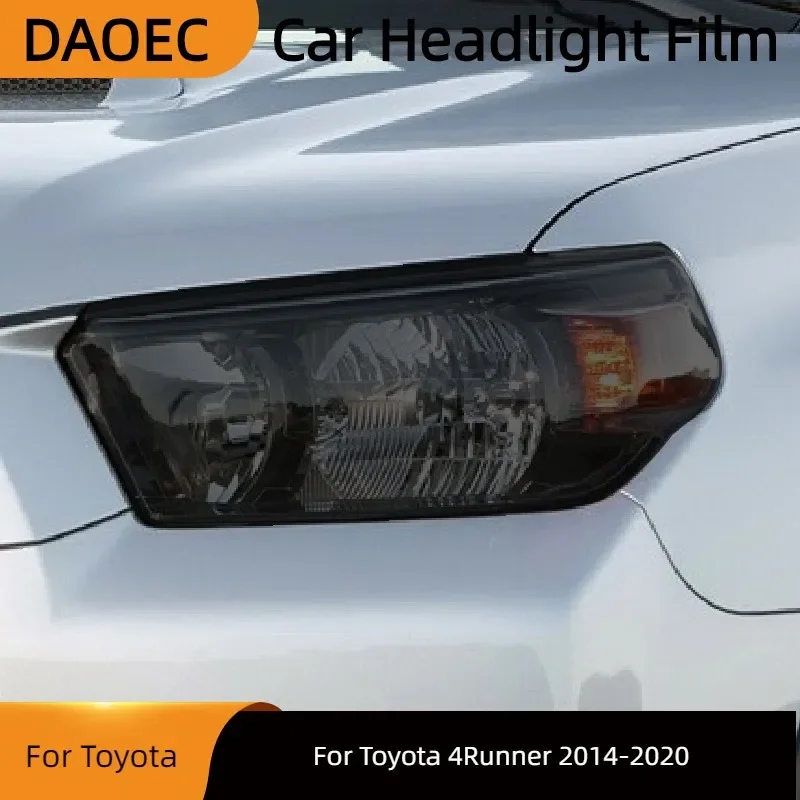 

For Toyota 4Runner 2014-2020 Car Headlight Protection Tint Film Smoke Black Transparent TPU Sticker Accessories