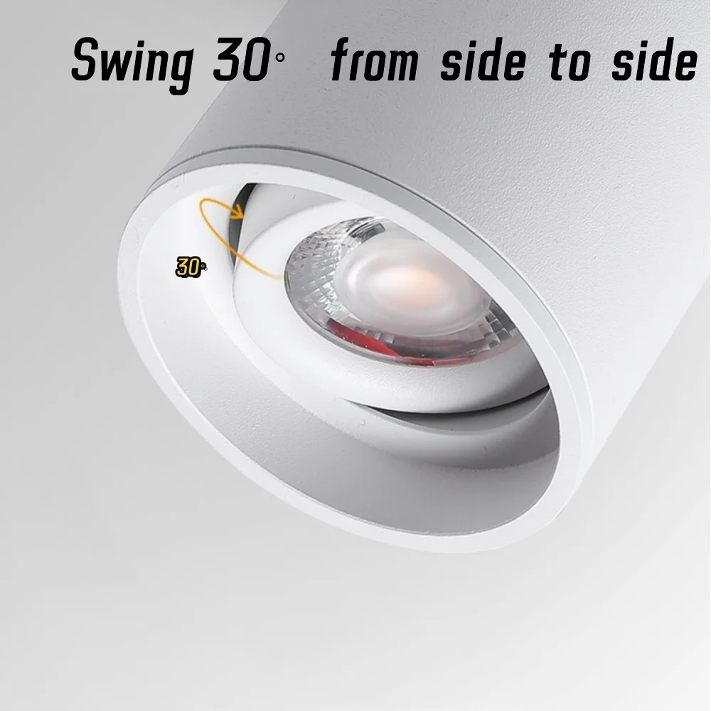 Round ceiling type Anti-glare COB Spotlights Dimmable  7W 10W 12W 18W 24W LED Downlight Ceiling lamp AC85-265V Interior lighting