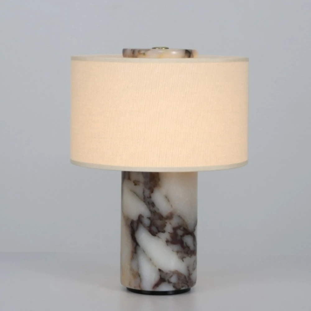 Lámpara de escritorio portátil Bulgari de lujo con carga de piedra, dormitorio, estudio, hotel, bar, mesita de noche, mesa de comedor