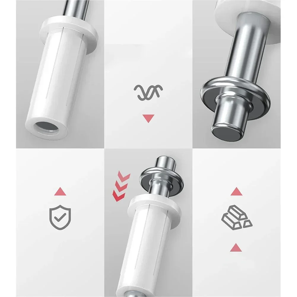 Hardware Top Pivot 8PCS BiFold Bifold Closet Door Hardware Door Top Pivot Fit Jamb Floor Stand Metal Nylon Silver