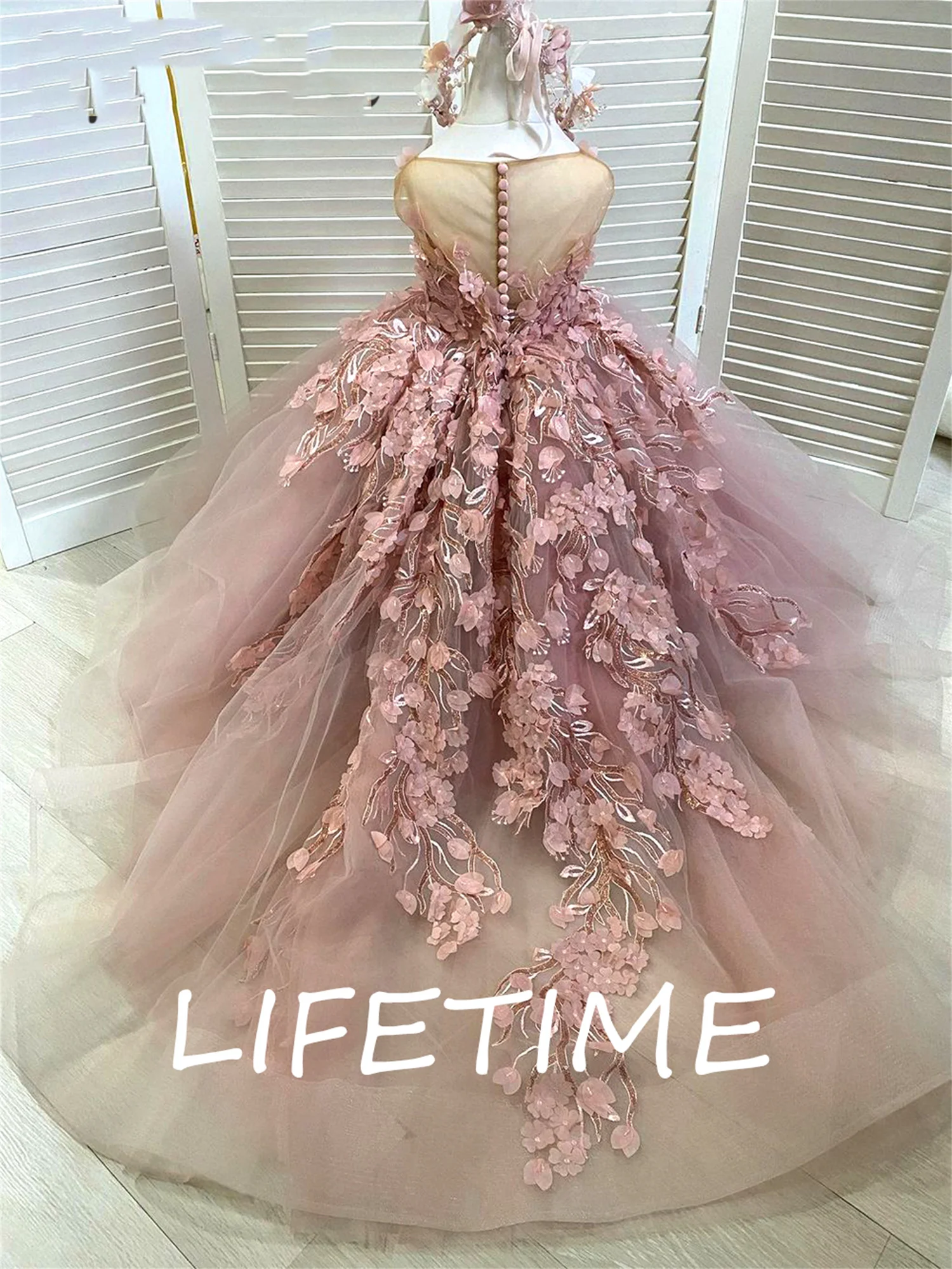 

Flower Girl Dresses Tulle Puffy Girl Princess Dress Sleeveless Long Girl Wedding Party Dress Child Dress Baby Girl Dress