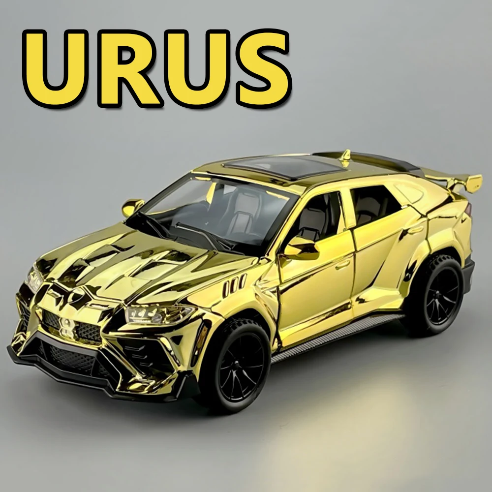 

1:32 Lambor URUS SIAN Модель автомобиля, литые под давлением игрушки из сплава, 6 дверей, открытый звук, свет, откат, миниатюрные автомобили, подарок на день рождения для мальчиков