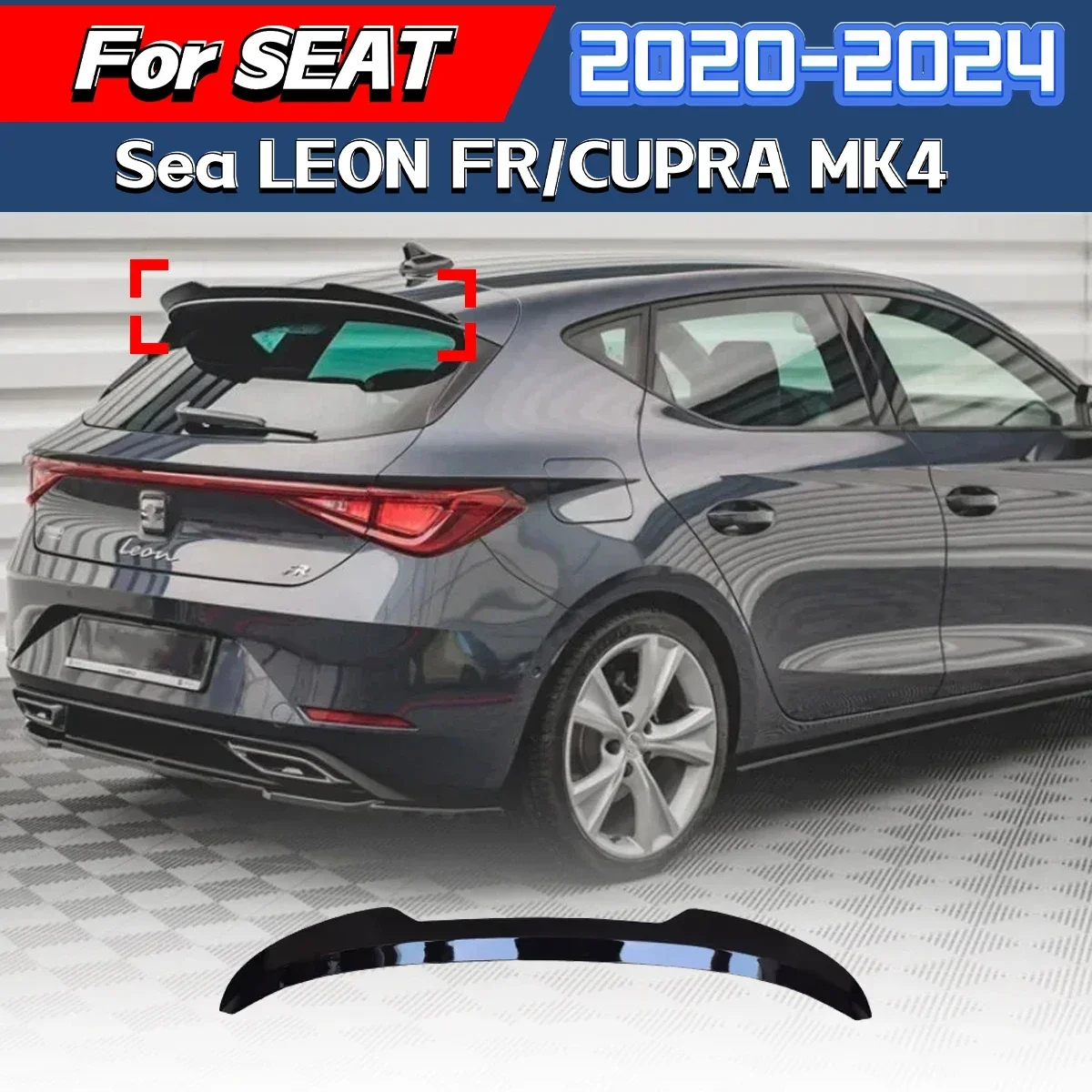 For SEAT LEON FR/CUPRA MK4 2020 2021 2022 2023 2024 Rear Roof Trunk Spoiler Wing Sport Boot Lip Tail Tuning Accessories