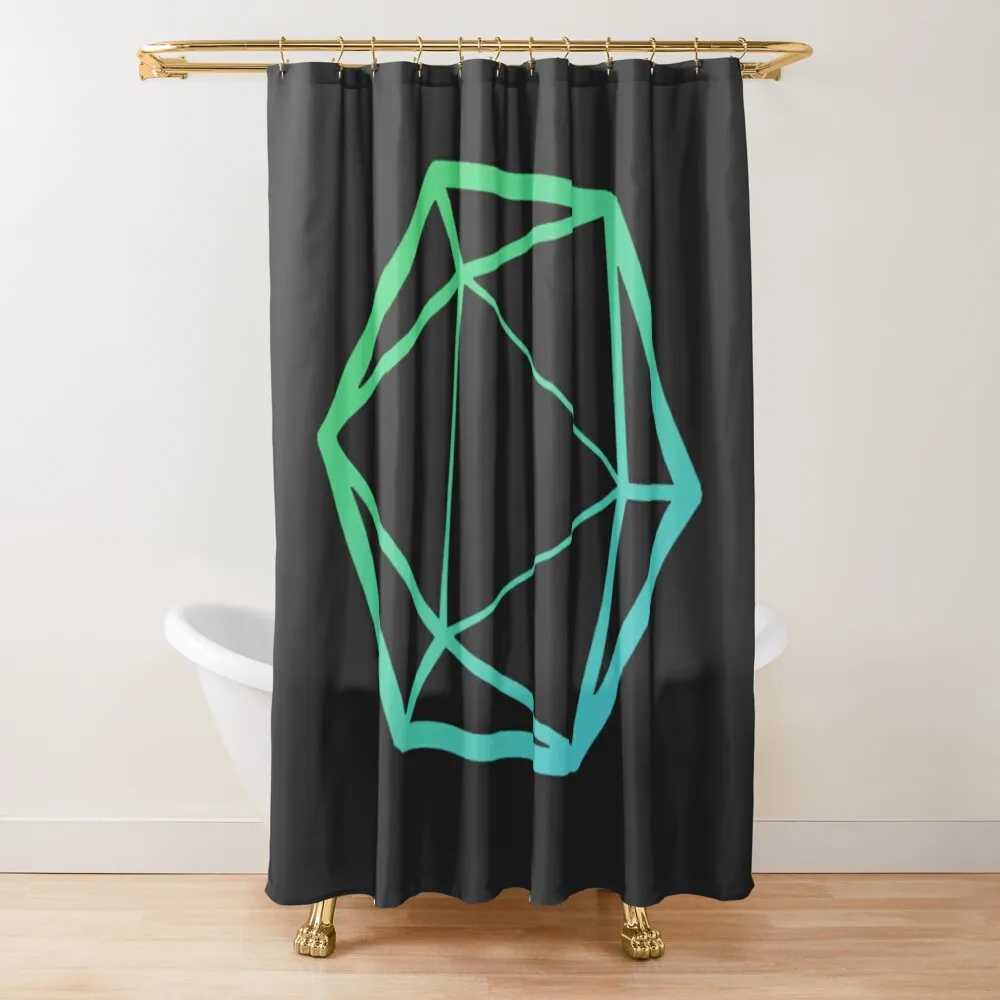 

Green and Blue Gradient D20 Shower Curtain In The Bathroom Cute Shower Window Toilet Accessories Bathroom Curtain