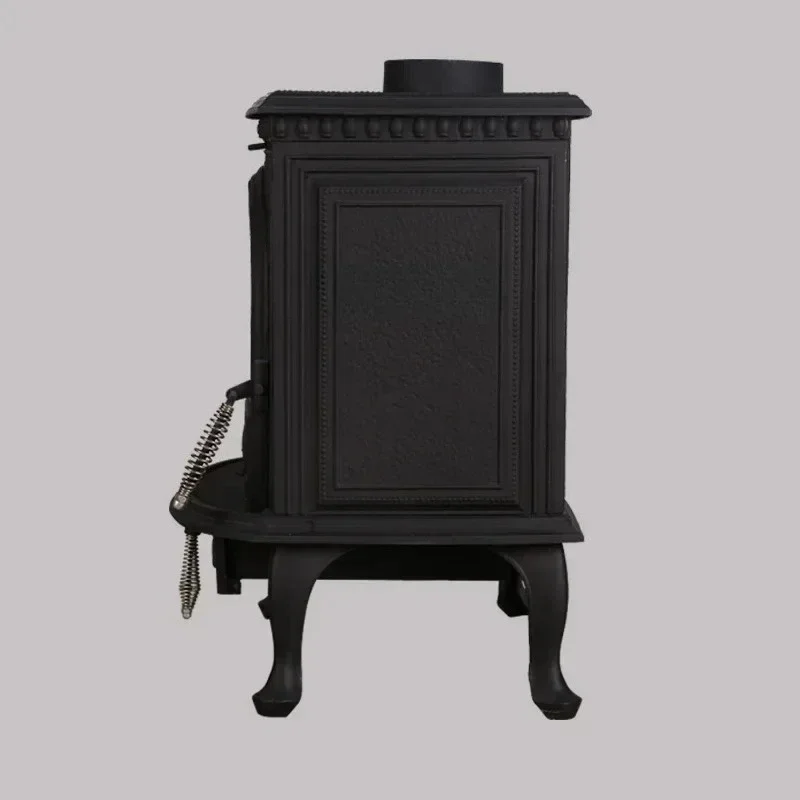 Cast iron real fire wood burning firepla illa self-built house heater firewood