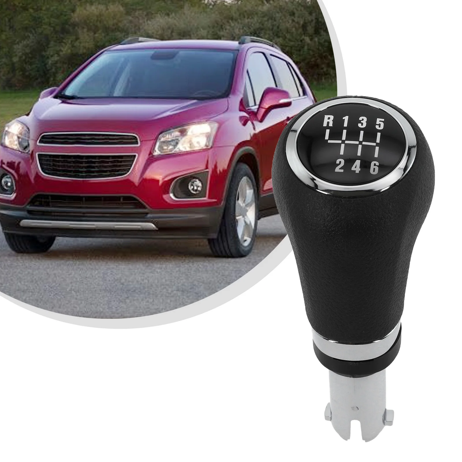 Car Interior Upgrade 6-Speed Shift Knob Smooth Gear Shifting Wear Resistant Customizable Finish Easy Install Shift Lever Knob