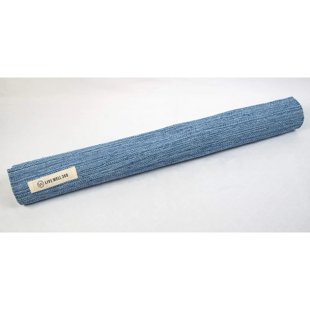 سجادة يوجا من القطن العضوي - مصنوعة يدويًا وغير سامة وخالية من المواد الكيميائية للتمرين والتمارين والعافية