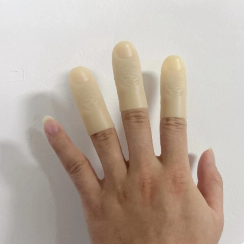 3Pcs Realistic silicone Thumb Tip Magic Trick Accessory Close Up Illusion Gimmick Mentalism Prop Fake Thumb Toys image 5