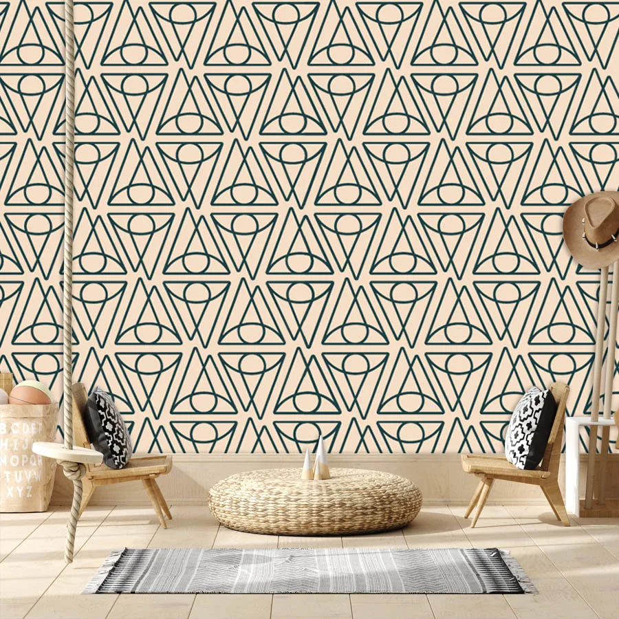 20+ Waterproof Abstract Geometry Art Deco Wall Home Decor Panel Peel Stick Photo Wallpaper for Living Room Bed Renovation Mural