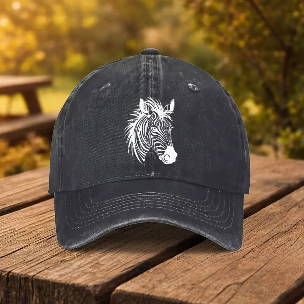 Zebra Print Pattern Baseball Cap, Unisex Fashion Duckbill Hat, Suitable for Outdoor Sports Fitness Travel And Outings, Multi-Col
