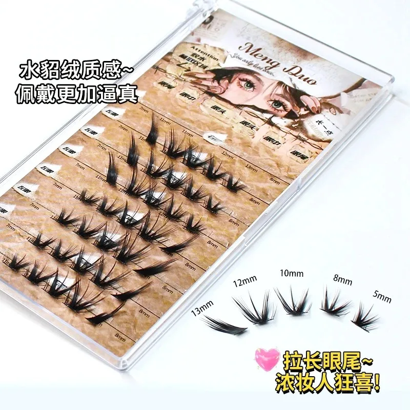 Faux-cils 3D Fluffy Individuels, Extensions de Cils Segmentés, Grappe Dramatique, Yeux de Renard, Maquillage, Nouveau