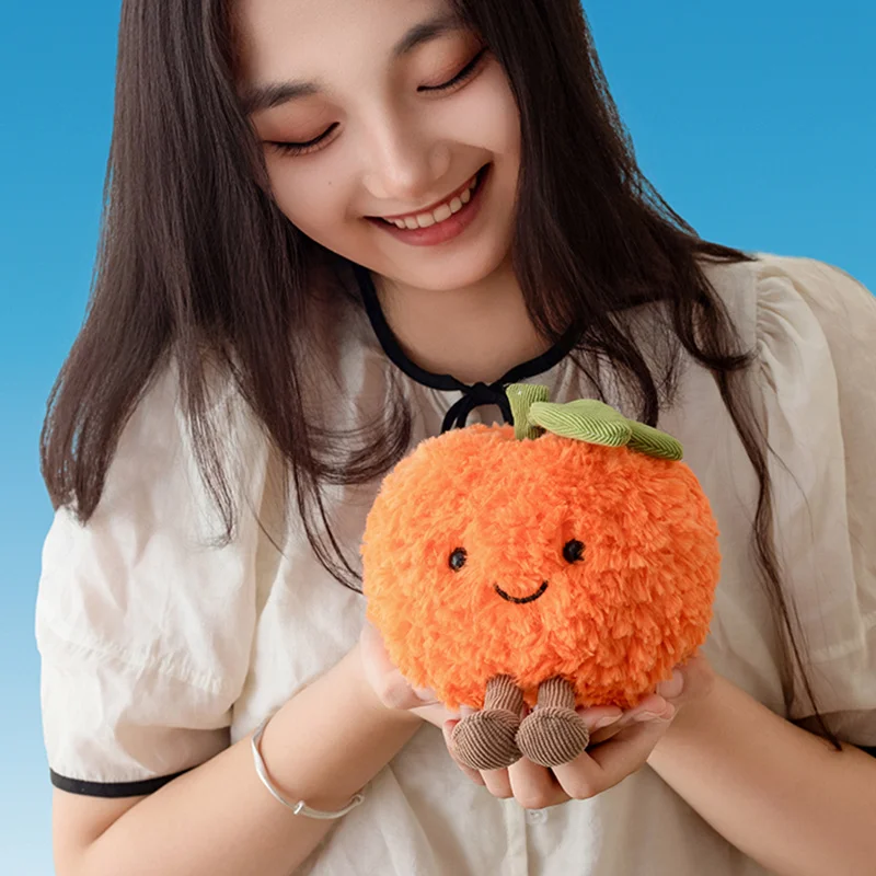 Kawaii الفاكهة دمية لعبة الحمضيات الصغيرة قلادة التفاح الخوخ الكمثرى وسائد فخمة وسادة لينة لعيد الميلاد عيد الهالوين