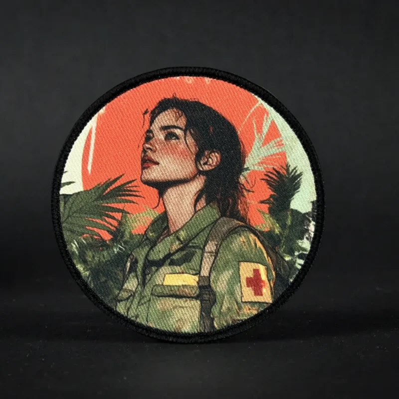 Medical Rescue Girls Tactical Morale Patch Peace Beauty Printed Hook&Loop Emblem Military Chevron Armband Backpack Stickers