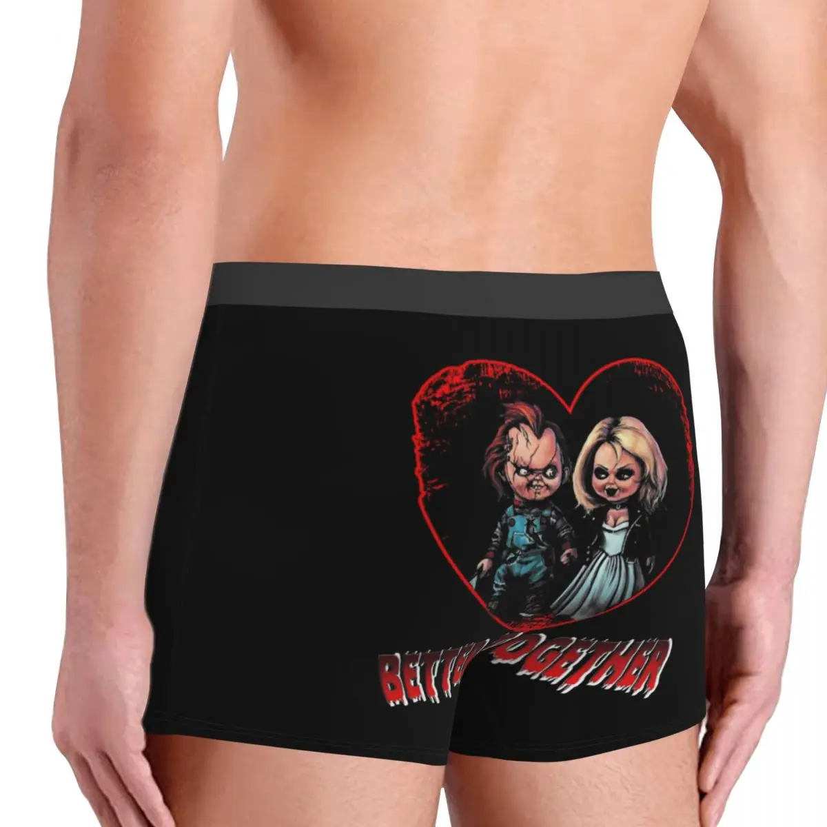 Custom Bride Chucky Better Together Boxer Shorts For Homme 3D Printed Horror Movie Halloween Underwear Panties Underpants