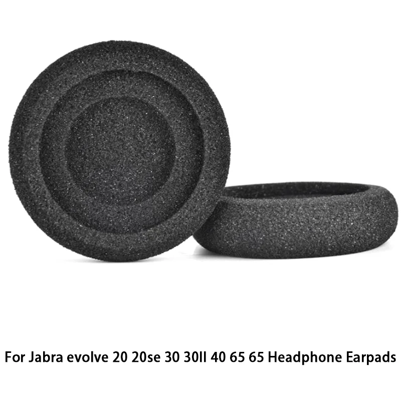 Coussinets d'oreille de remplacement pour Jabra évolutive 20 20se 30 30II 40 65 65, oreillettes pour écouteurs, mousse à mémoire de forme souple, housse en éponge, manchon pour écouteurs