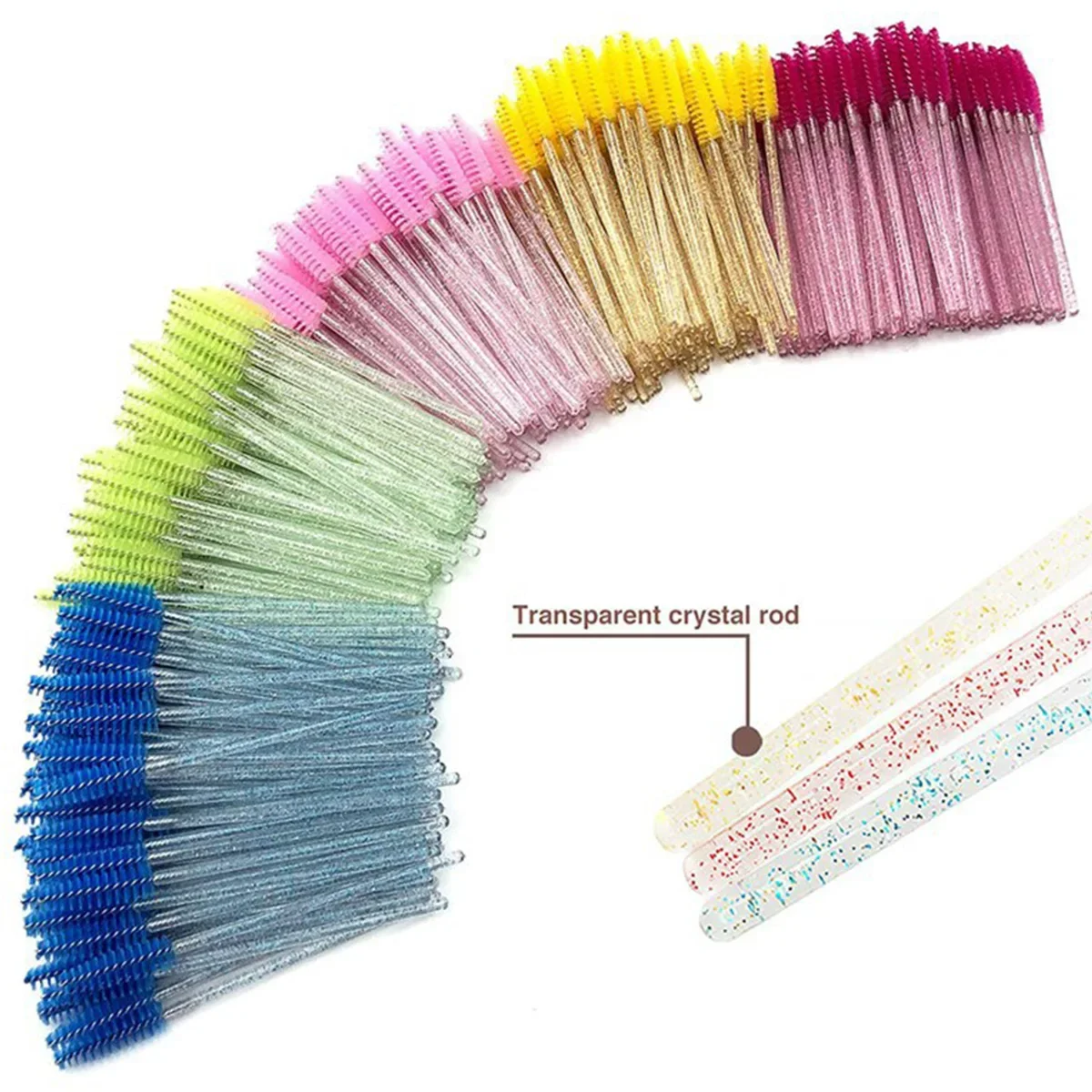 50 Uds. De cepillos desechables para pestañas, carretes, varillas para rímel, aplicador de peines, venta al por mayor, herramienta de maquillaje para extensión de pestañas