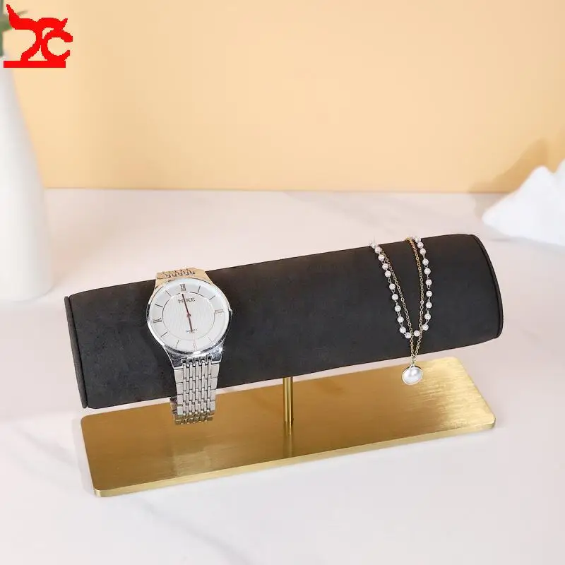 

Watch Bracelet Display Stand Microfiber Jewelry Organizer Holder with Metal Base Ladies' Wristwatch Display Racks