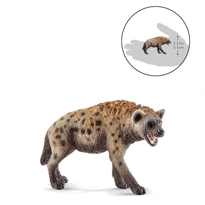 High Quality 8.5cm Hyena Wildebeest Simulation Of Animal Models Action Figures Toys Collection Gift For Kids Boy Gift Home Decor