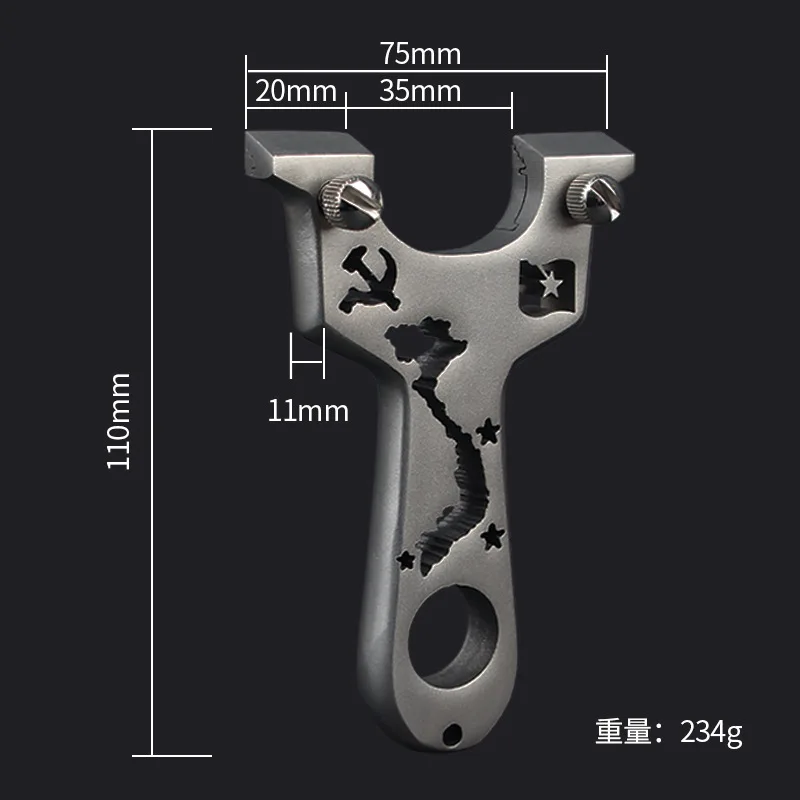 Map Small Bow Door Line Cutting Straight Plate Flat Leather Bow High-precision Stainless Steel Slingshot