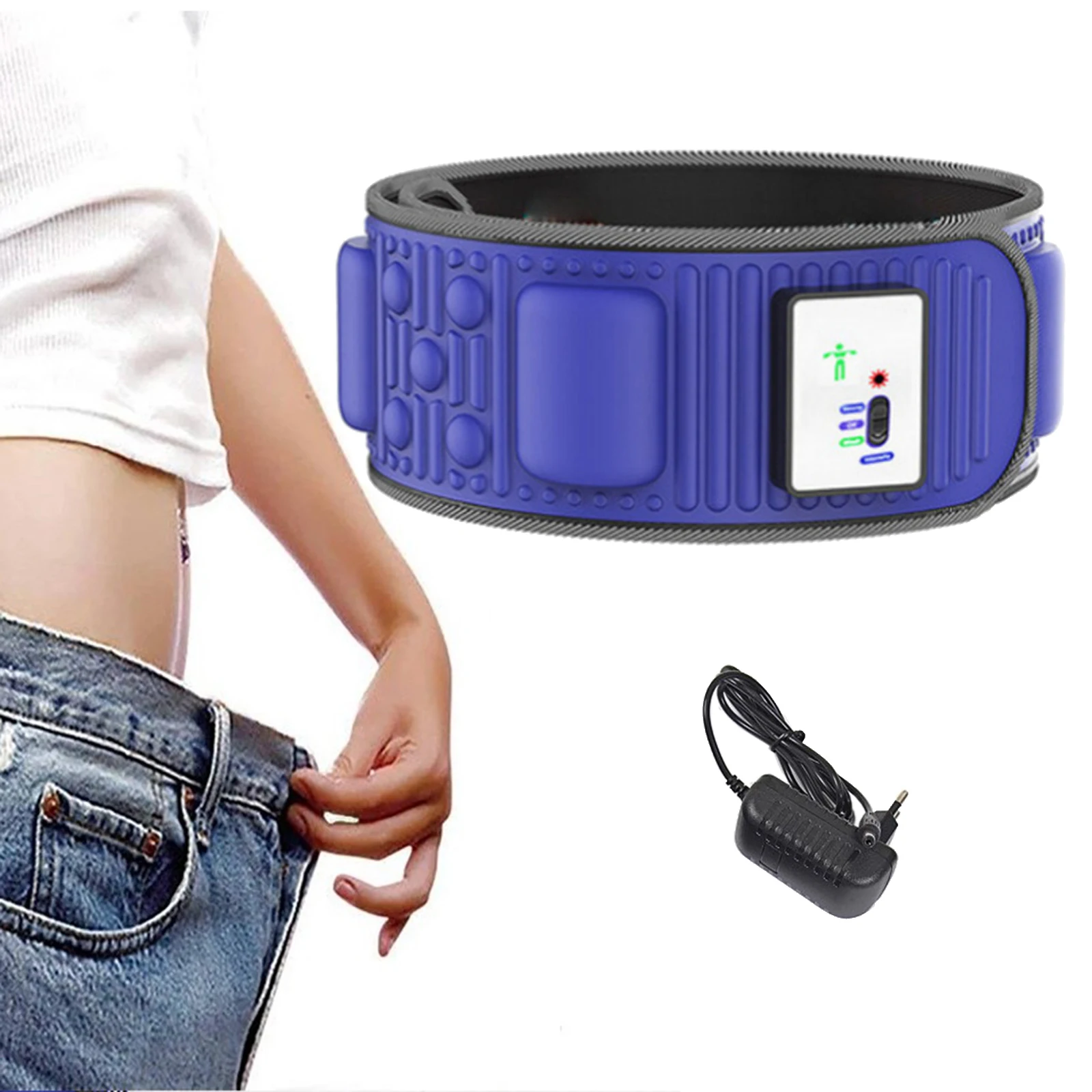 Slimming Belt Training Stimulator Vibrating Belly Waist Trainer Massager Home Gym Workout Fitness Waist Trimmer Weight Loss