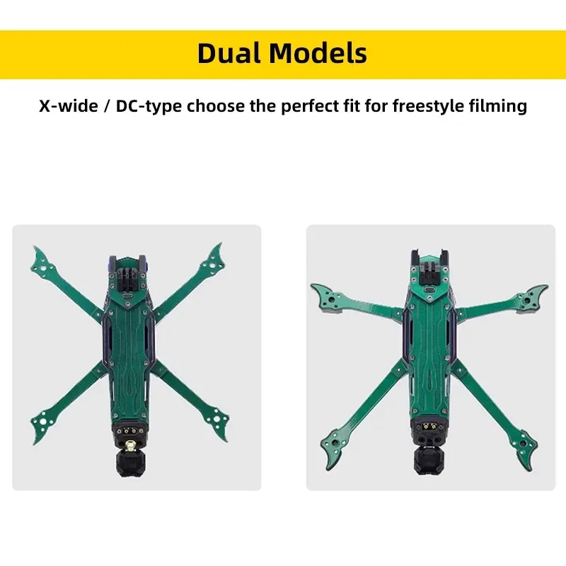 Kit de Marco TJRC J5 V2 de 5 Pulgadas para FPV, Compatible con O4 Pro Air Unit Digital VTX para Carreras FPV, Quadcopter Freestyle, Dron, Herramientas RC