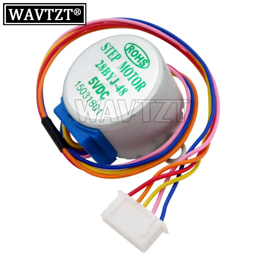 WAVTZT DC 5V 28BYJ-48 Stepper Motor Lead 25cm Reduction Step Gear Stepper Motor 4 Phase 28byj 28byj48 for Arduino Diy Kit