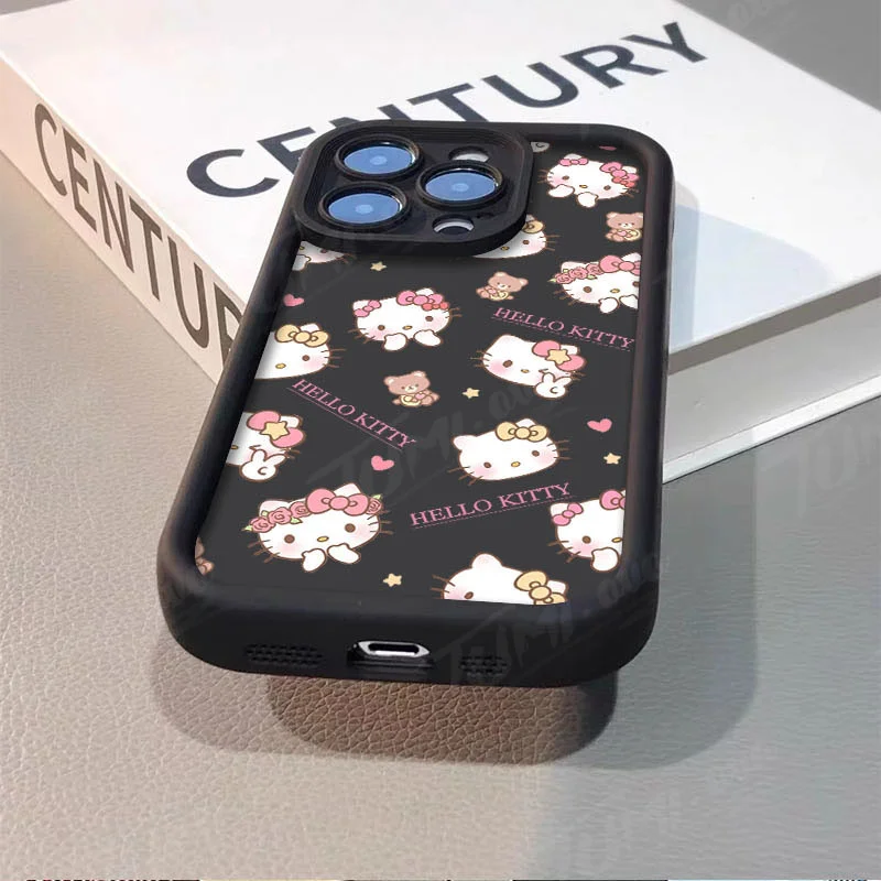 Custodia per telefono Sanrio Hello Kitty Flower per Samsung Galaxy S24 Ultra S23 FE S22 S21 Plus FE A54 A34 A14 A73 A53 A33 5G Cover posteriore