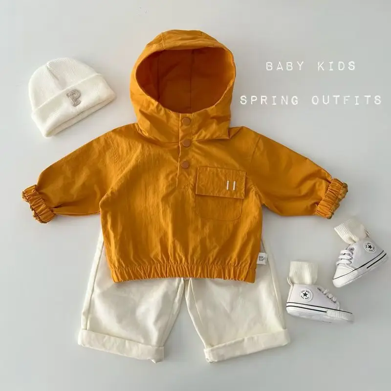 

Children's Spring and Autumn Set Fashionable New Boys' and Girls' Windproof Hooded Jacket+Pants 2-piece Set