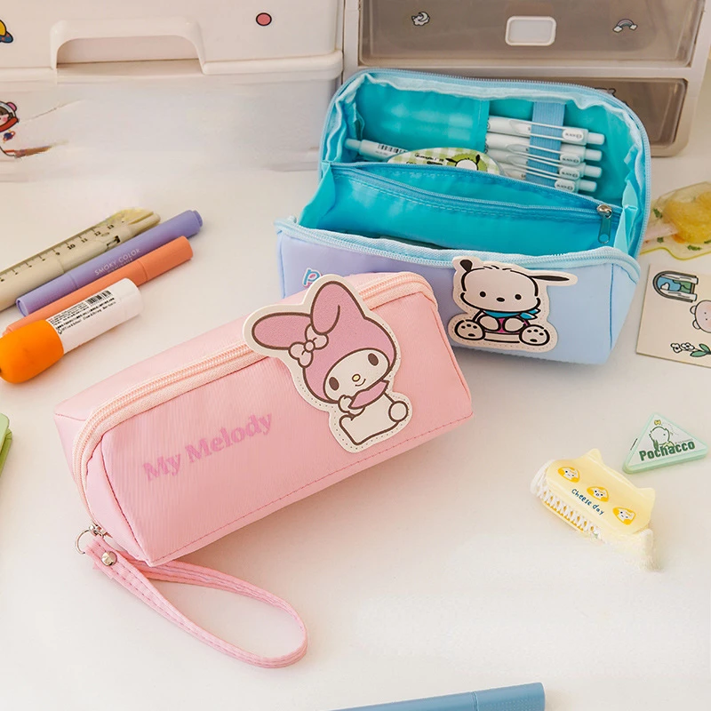 Sanrio Kuromi meine Melodie hello kitty Pochacco Feder mäppchen Cartoon niedlich große Kapazität Aufbewahrung tasche Schul bedarf Schreibwaren Geschenke