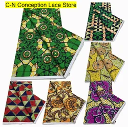 Soft African Nigeria Wax Fabric 2025 High Quality Print Design Textile Wax Fabric For Women Dresses Sewing Polyester Materials