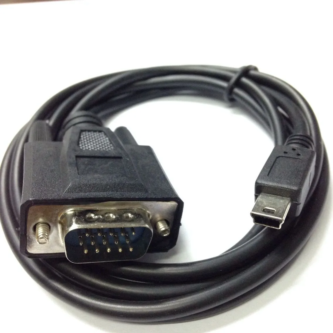 Mini Usb Mannelijke 5 Pin Naar Vga D-SUB 15 Pins Mannelijke Adapter Kabel Voor Mobiele Dvd Evd 1.5M