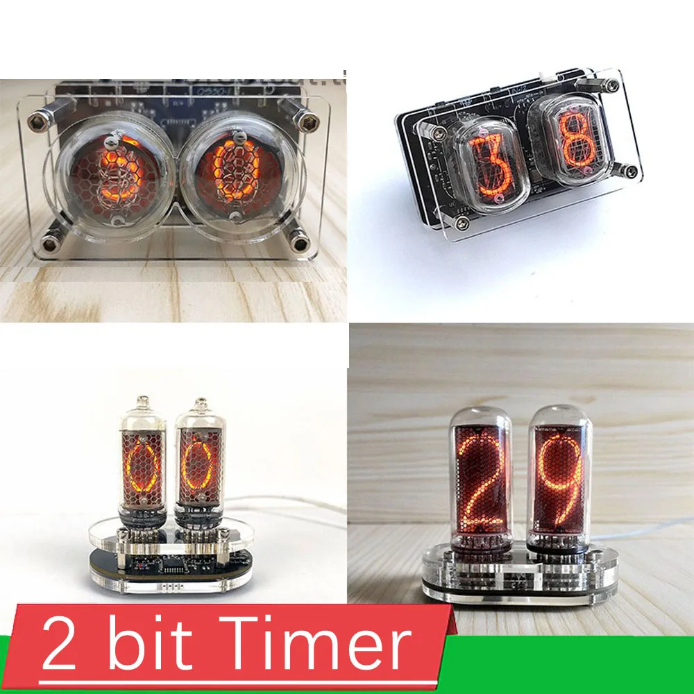 DYKB 2-bitowy zegar świecący dla IN12 IN14 IN8 IN18 QS30 Nixie tube Tube POWER type-C