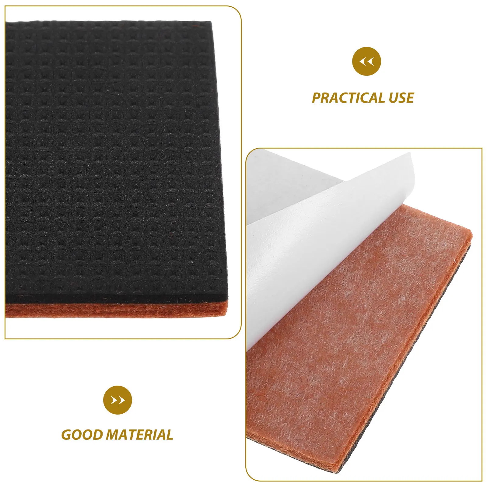 16Pcs Self Adhesive Felt Furniture Gripper Pads Non Skid Chair Table Sofa Leg Protectors Floor Scratch Prevention Noise