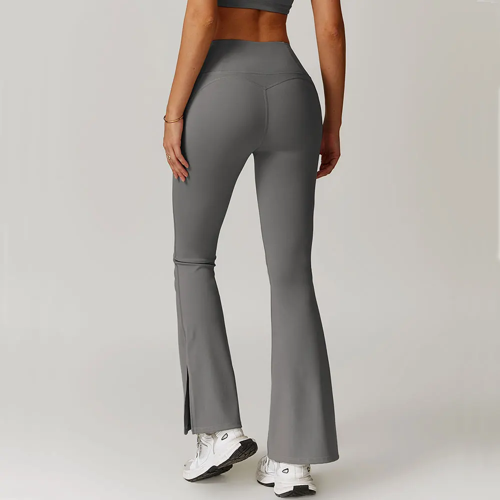 Fitness Bell-bottoms Women Sport Leggings High Waist Yoga Leggings Gym Jogging Quick Dry Push Up Slim Pants Kobiece spodnie z szerokimi nogawkami