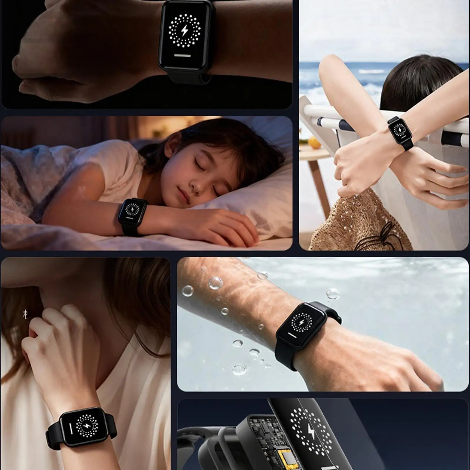 مكافحة ساكنة معصمه المحمولة سيليكون القضاء على الجسم ساكنة الكهرباء شريط للرسغ للرجال النساء بنين بنات الشباب المراهقين #4