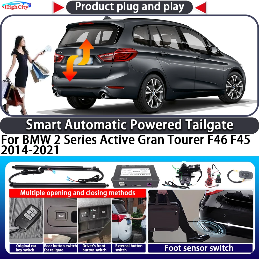 For BMW 2 Series Active Gran Tourer F46 F45 2014-2021 Smart Automatic Powered Tailgate Key Trunk Close Electric Power Tailgate