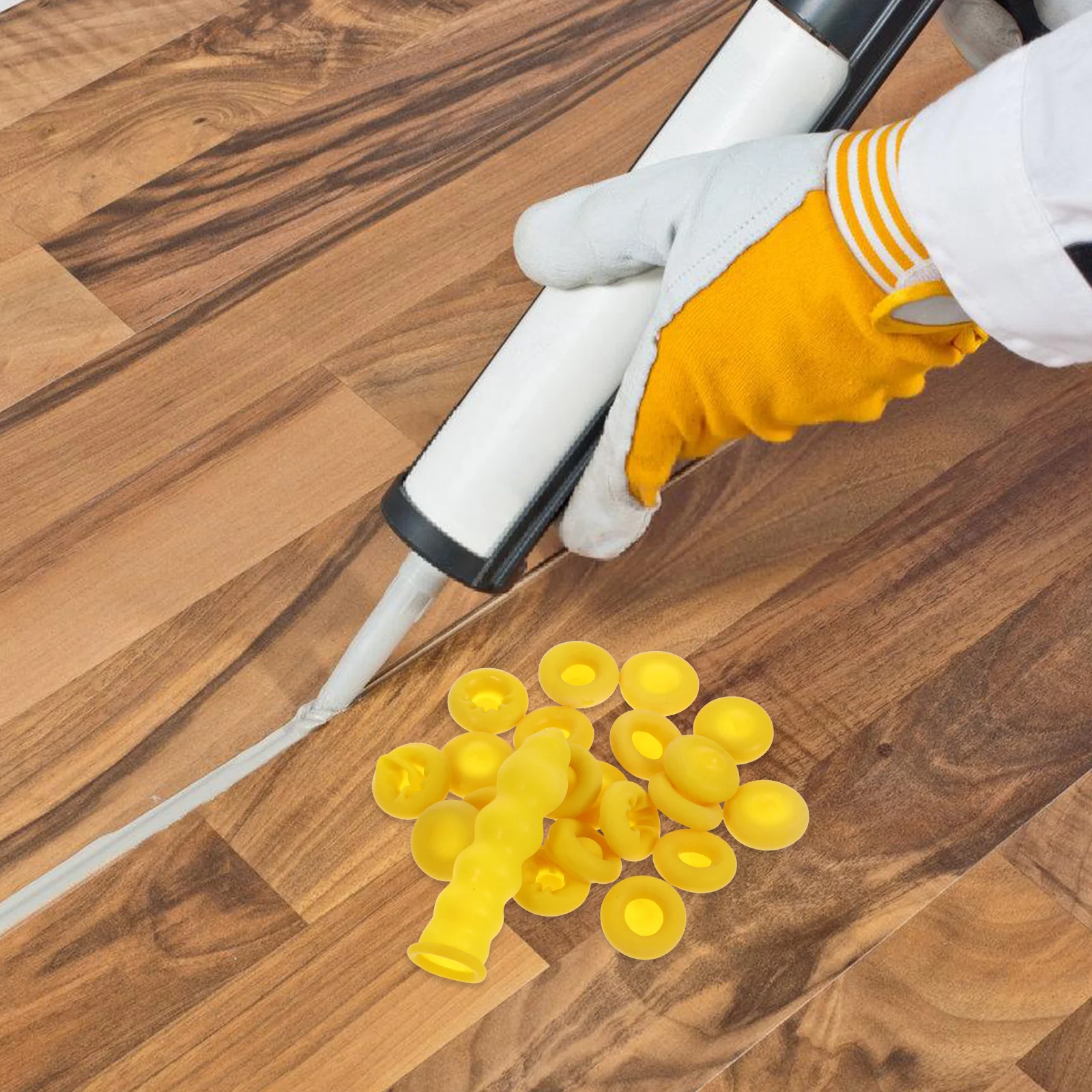 

20pcs Glass Sealing Caps Lightweight Reusable Tube Covers Emulsion Sealer Caulk Tube Sealing Caps Saver Tips Caulking Tools
