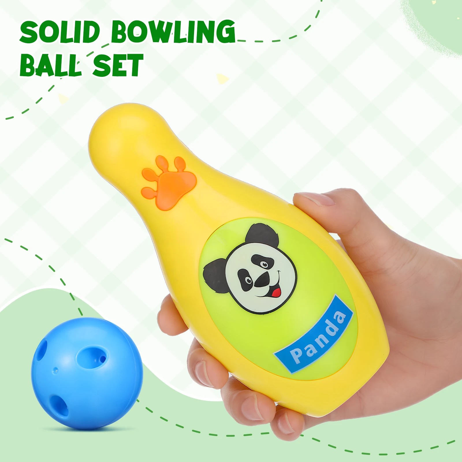 1Set Bowling Set Durable Animal Pins Plastic Indoor Outdoor Development Game Bowling Set