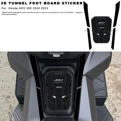 Waterproof Protective Sticker Motorcycle Tunnel Foot Board Sticker 3D Epoxy Resin Sticker For Adv 350 2022 2023