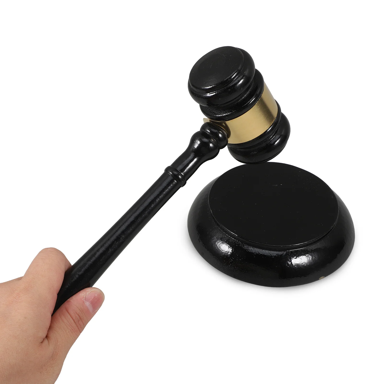 Martillo de madera maciza para niños, bloque de sonido, martillo de cancha para juez, abogado, subasta, mazo de madera, juego de rol, escritorio, 1 Juego