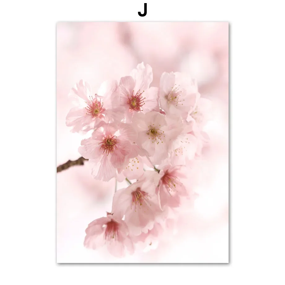 2026 Pink Cherry Blossoms Train Tower Paris Bike Nordic Posters And Prints Canvas Painting Wall Art Pictures Living Room Home De
