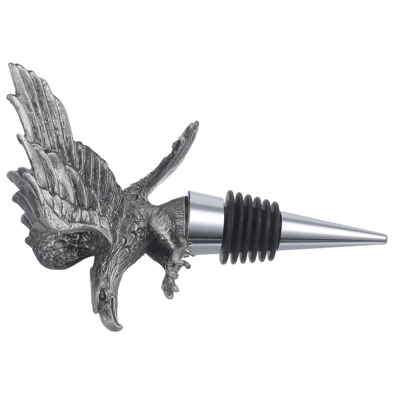 

1pc Eagle Head Bottle Stopper Silver Zinc Airtight Sealing Reusable Easy Clean Cork Stoppers For Glass