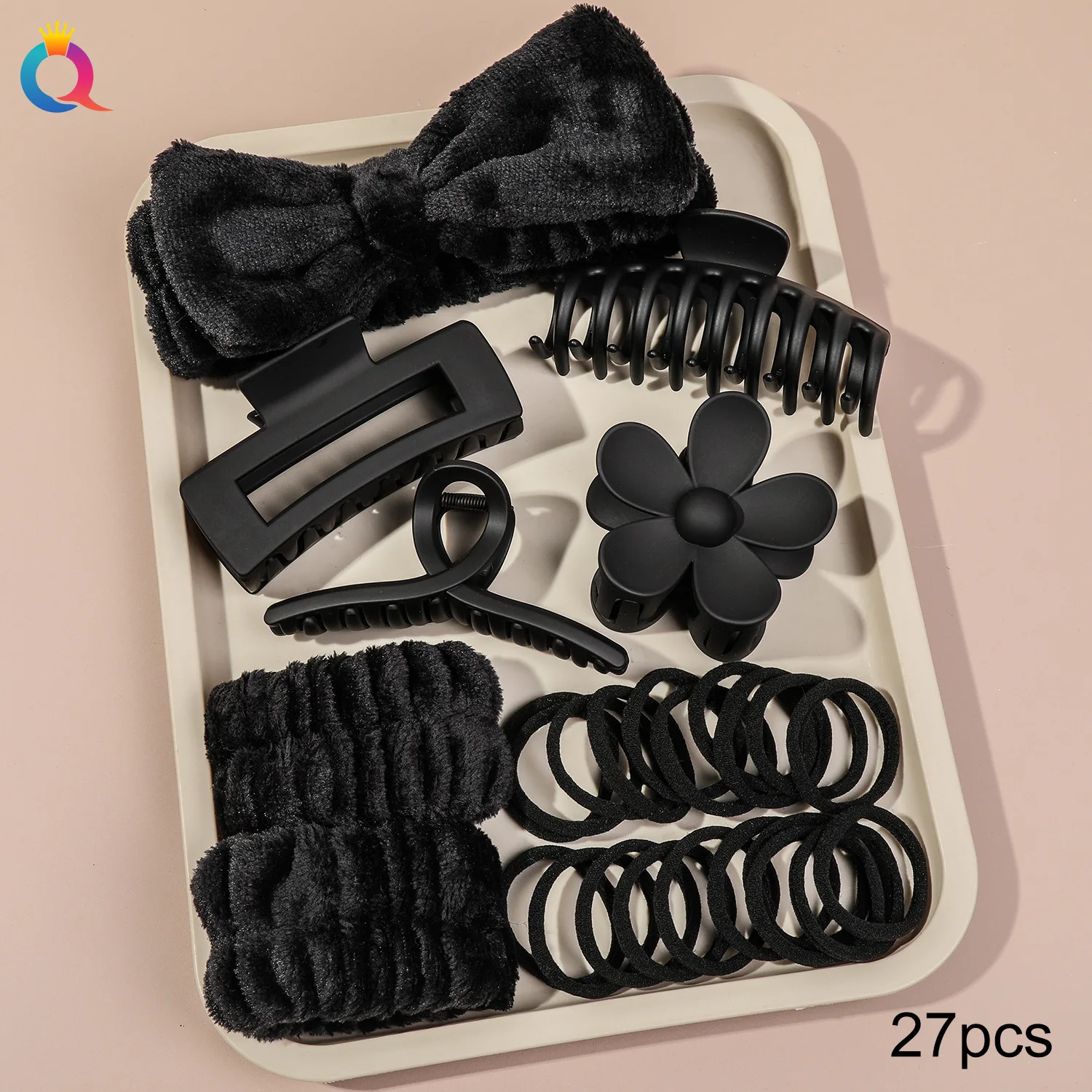 27pcs/set Neutral Colors Hair Clips for Women various Hair Claw for Thin Thick Hair,Big Matte Banana Clip,Strong Hold jaw