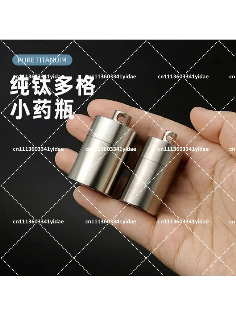 Pure Titanium Multi-Grid Waterproof Sealed Portable Pill Storage Box