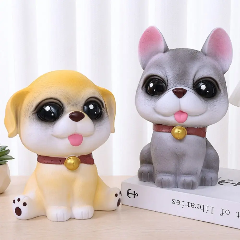 Creative Cute Puppy Piggy Bank Unbreakable Cartoon Dog Saving Jar Anti-fall Piggy Bank Ornaments Boys/Girls