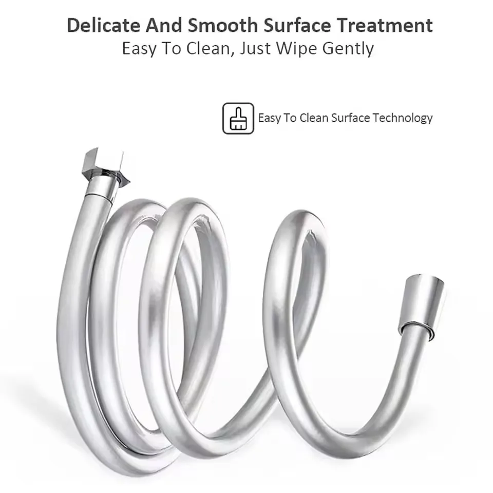 New 1.5/2/3m PVC Handheld Shower Head Hose Flexible Anti Winding Explosion-proof Water Tube Bathroom Faucet Hose Extension Pipe