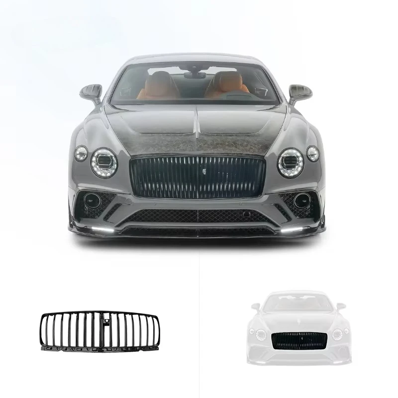 Car Modification MSY Style Carbon Fiber Front Bumper Grille Suitable for Bentley Continental GT GTC 2019-2023 Body Kit Upgrade