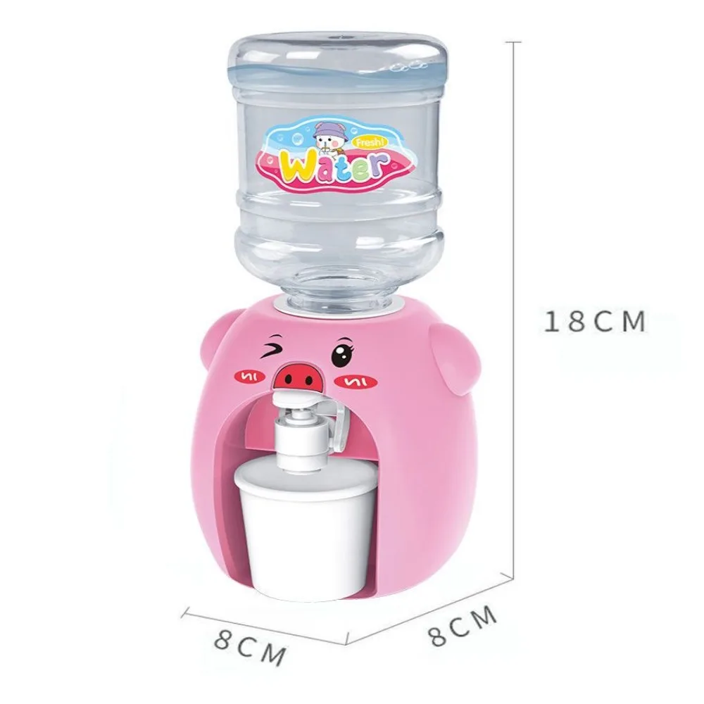 Dispensador de Água Mini de Plástico Fofo, Acessórios de Cosplay, Bomba de Água com Copo para Crianças
