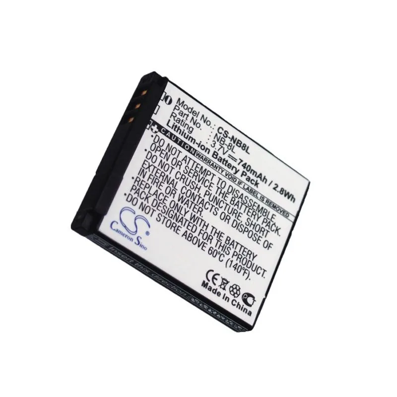 CS Battery for Canon PowerShot A3000/A3000 IS/A3000 IS/A3100 IS/A2200 fits NB-8L Camera battery 740mAh Li-ion