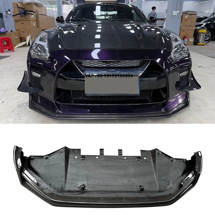 

Nismo Style Carbon Fiber Front Bumper Lip & Lower Lip Guard Spoiler Car Bodykit for GTR R35 New Condition